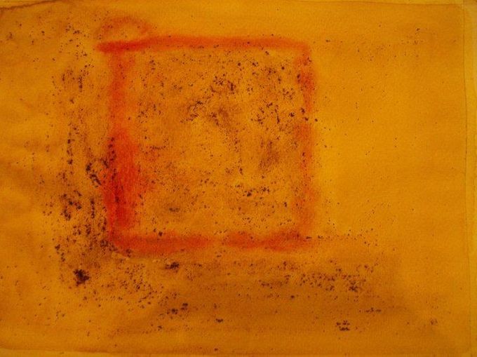 RED. Watercolour, coffee, coffee grounds on paper/ 30x24cm/ 2010
