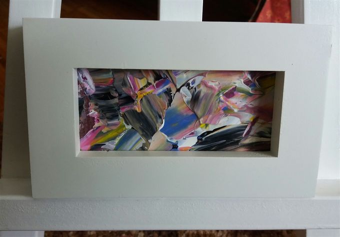 LES JARDINS DES REINES. (II) Acrylic on paper, H4xW9cm, framed H7,5xW12,5cm